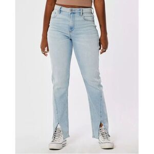 HOLLISTER Curvy‎ High-Rise Light Wash 90s Vintage Straight Jeans 17S W33 L29